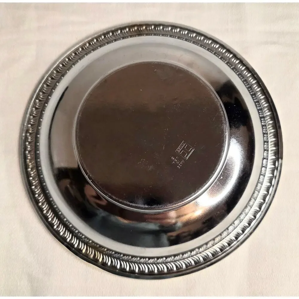 Metal Trinket Bowl Painted and Mouse Transfer Applied 5 1/2